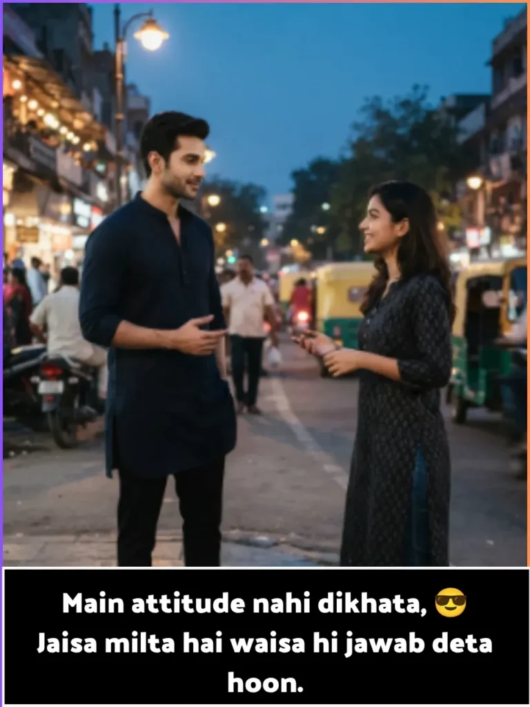1 Line Attitude Shayari in English Hindi