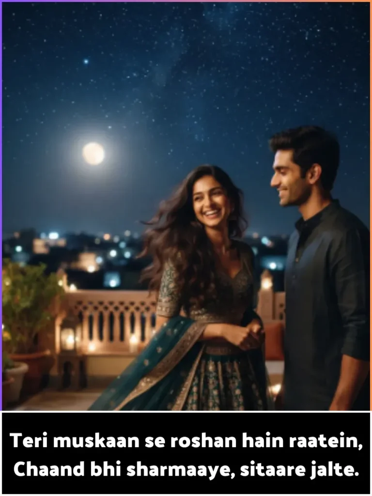 2 Line Shayari for Beautiful Girl in English