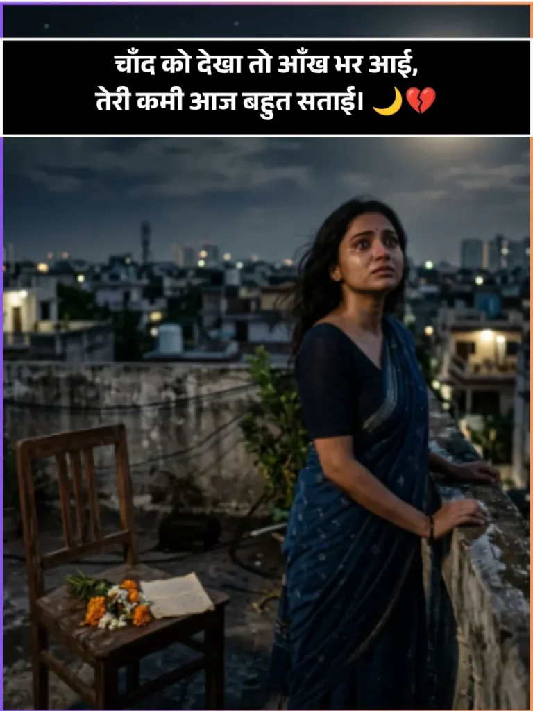 Heart Touching Moon Shayari in Hindi